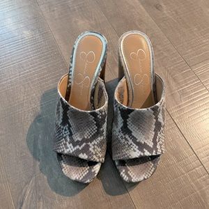 JESSICA SIMPSON Sheyna Wedge Sandal Platform Slides, Size 5